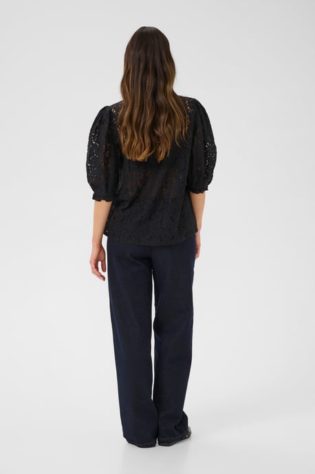 Blouse met korte mouwen CRKaspis A-shape black - Image 3