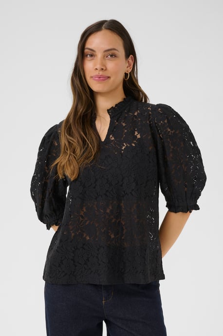 Blouse met korte mouwen CRKaspis A-shape black - Image 5