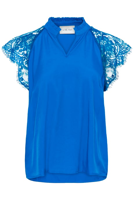 Blouse met korte mouwen CRNola Straight fit blue - Image 4