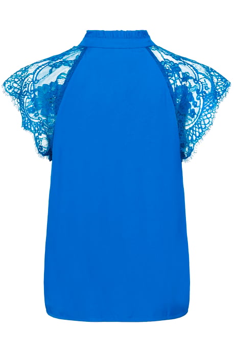 Blouse met korte mouwen CRNola Straight fit blue - Image 5