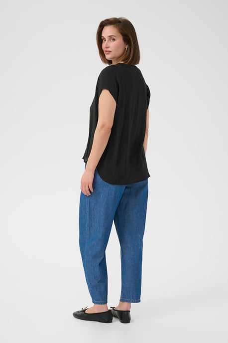 Blouse met korte mouwen KAanja Regular fit black - Image 2