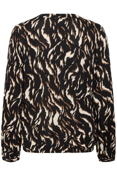Blouse met lange mouwen KAditte Regular fit black brown - Image 5