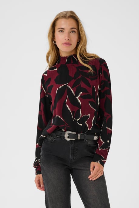Blouse met lange mouwen KAamber Regular fit bordo - Image 3