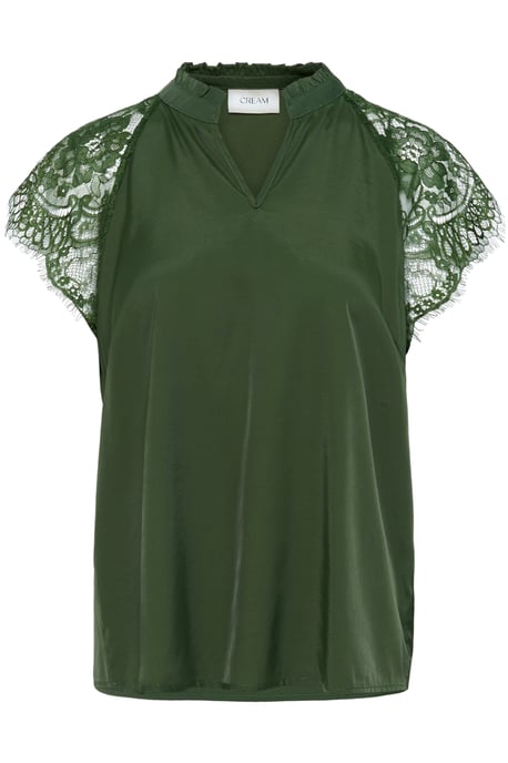 Blouse met korte mouwen CRNola Straight fit green - Image 4