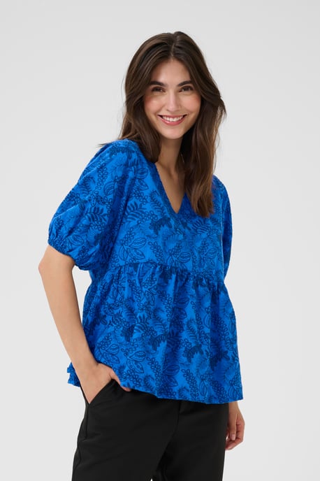 Blouse met korte mouwen CUtaylar Relaxed fit navy blue - Image 3