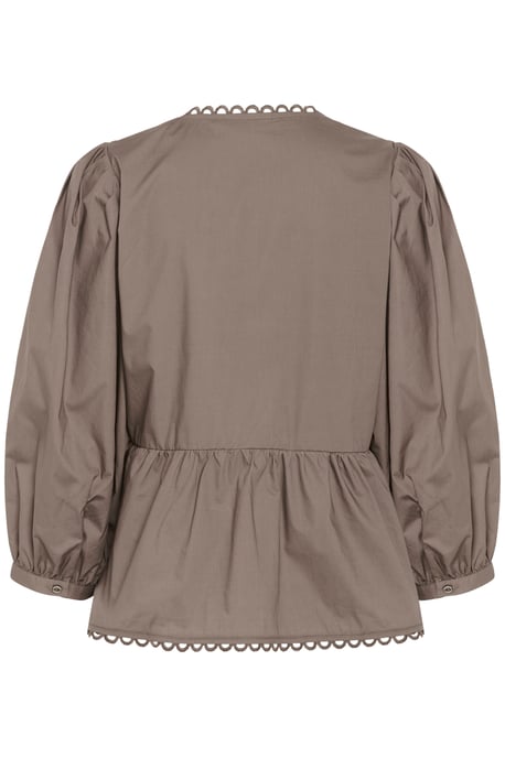 Blouse met korte mouwen KBAnnabelle Peplum fit beige - Image 5