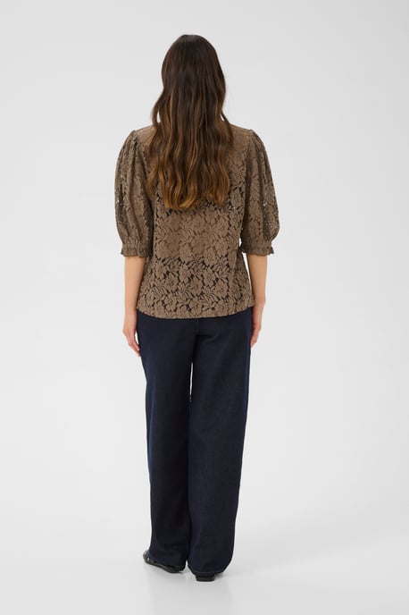 Blouse met korte mouwen CRKaspis A-shape khaki - Image 2