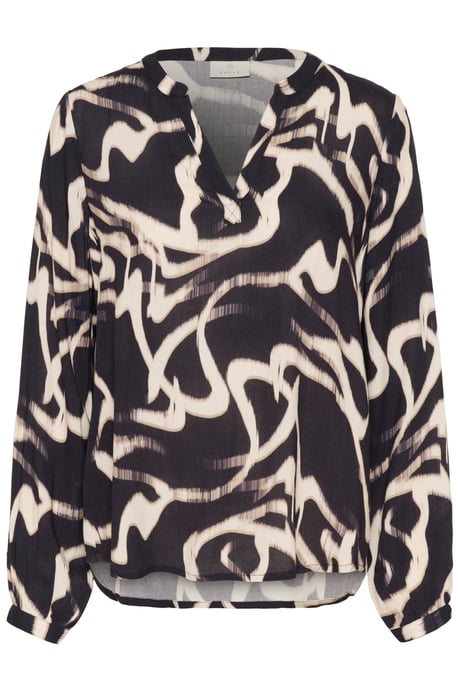 Blouse met lange mouwen KAbeathe Regular fit black offwhite - Image 4