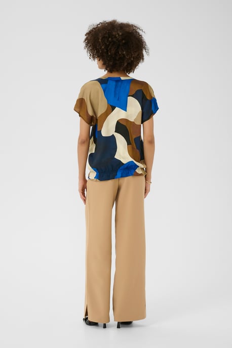 Blouse met korte mouwen CUdana Relaxed fit multicolour - Image 2