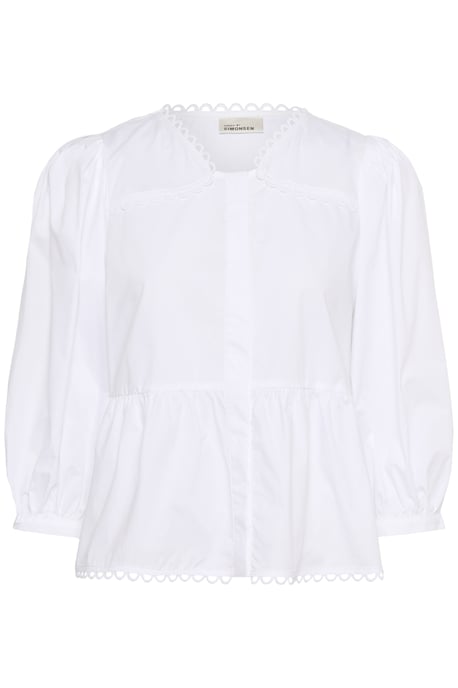 Blouse met korte mouwen KBAnnabelle Peplum fit white - Image 4