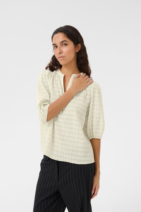 Blouse met korte mouwen KBAyo Classic fit white - Image 4