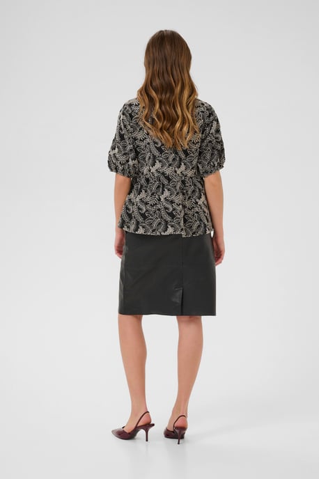 Blouse met korte mouwen CUtaylar Relaxed fit black offwhite - Image 2