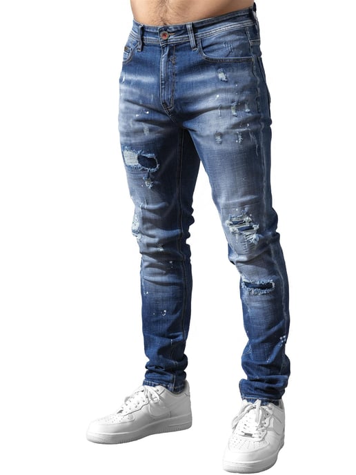 Enzo Milano | Heren Gescheurde Spijkerbroek - Image 1