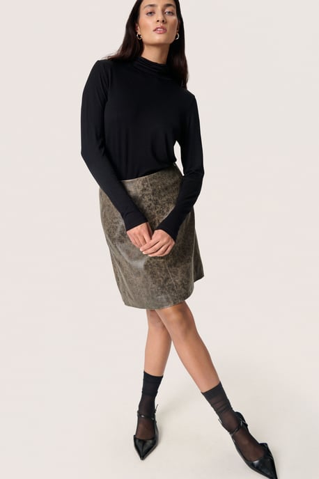Leren rok SLIsabeau A-shape black - Image 2