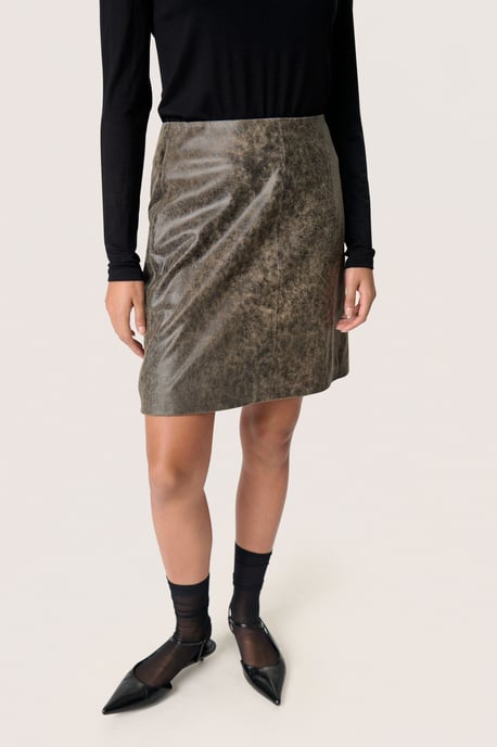 Leren rok SLIsabeau A-shape black - Image 3