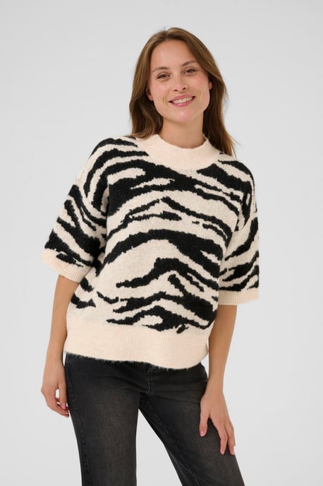 Pullover KAsandra Baggy fit black offwhite - Image 3
