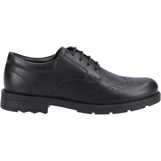Hush Puppies Brian Senior Leren Herenschoenen In Het Zwart - Image 5