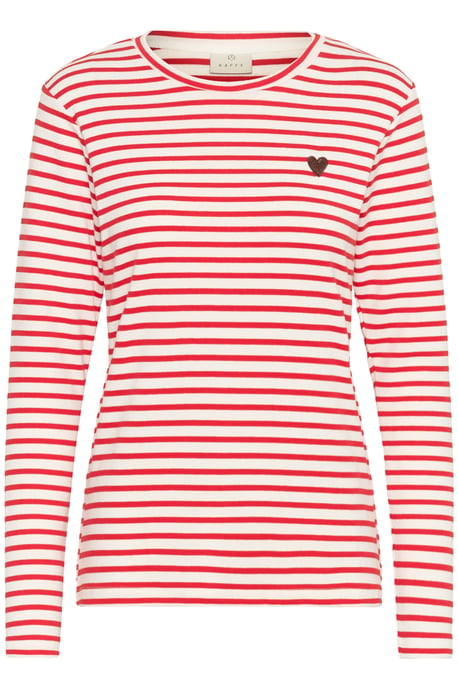 T-shirt met lange mouwen Liddy Regular fit white red - Image 4