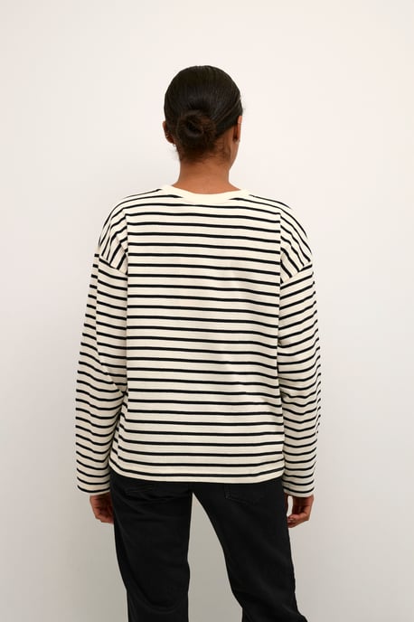 T-shirt met lange mouwen KAwinny Loose fit white black - Image 3