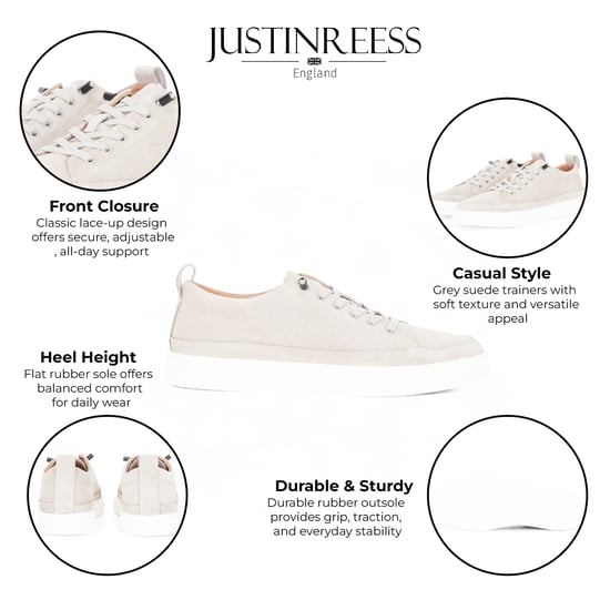 Justin Reess Grijze suède sneakers voor heren - Josh - Image 2