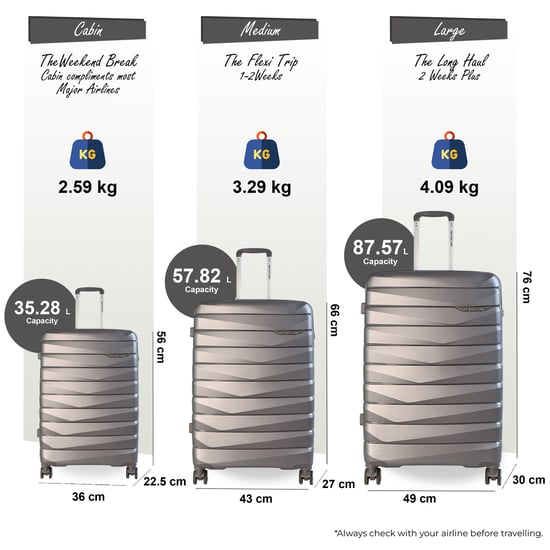 Harde TSA-koffer met rookgrijze, sterke koffer voor 8 wielen, handbagage, vakantiekoffer - Image 2