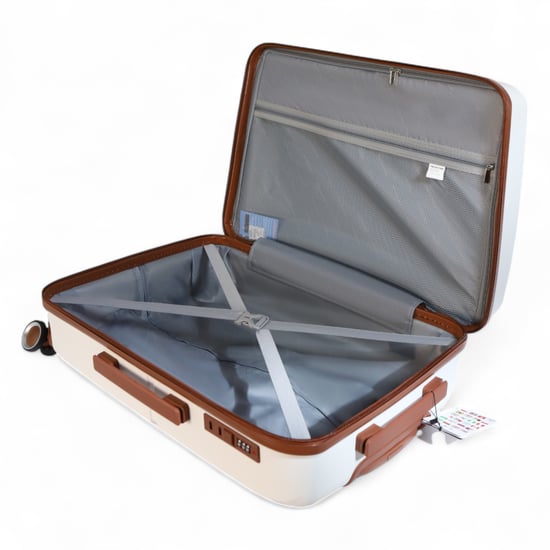 Harde witte, sterke koffer met 8 wielen, handbagage, vakantiekoffer - Image 5