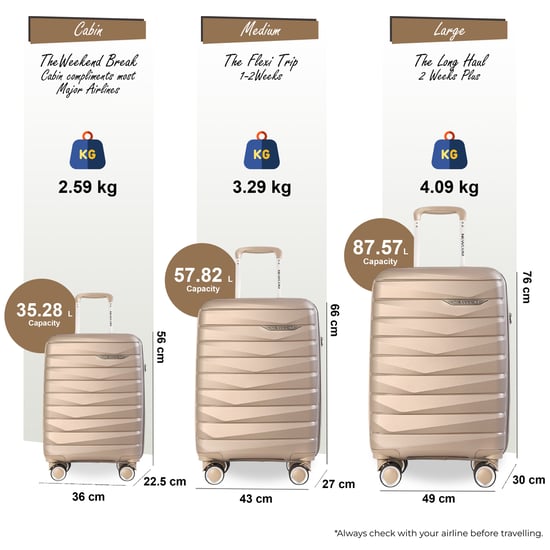 Harde schaal TSA rook champagne beige sterke koffer 8-wiel handbagage vakantie reiskoffer - Image 2