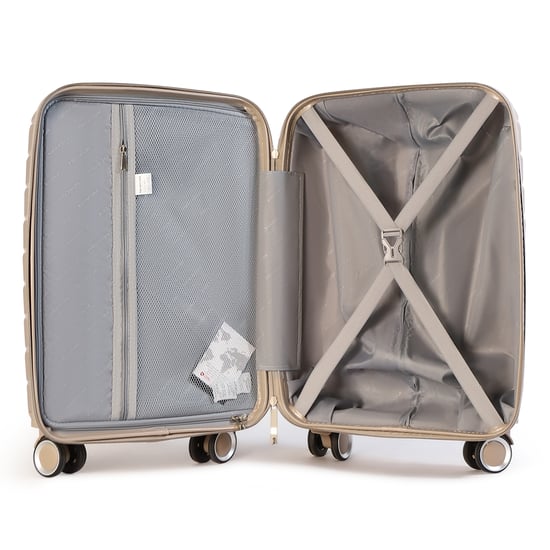 Harde schaal TSA rook champagne beige sterke koffer 8-wiel handbagage vakantie reiskoffer - Image 5