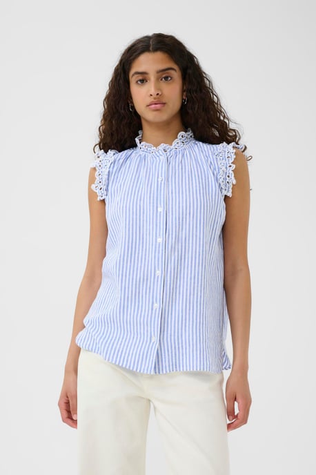 Overhemd met lang mouwen DallyIW Regular fit blue white - Image 4