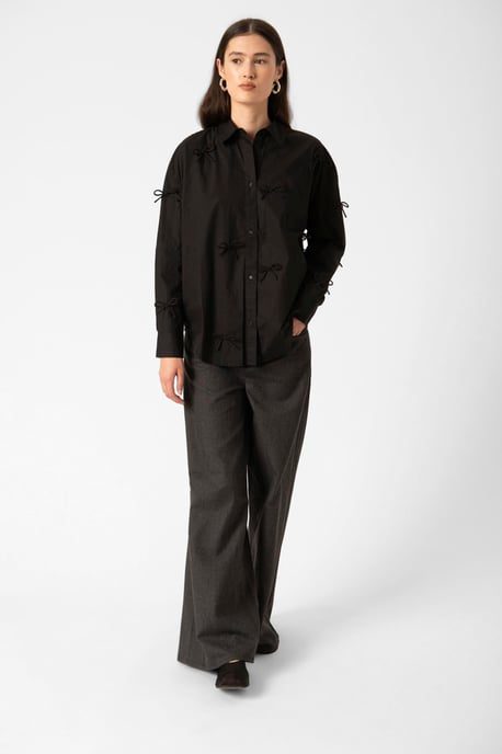 Overhemd met lang mouwen SLJoa Loose fit black - Image 1
