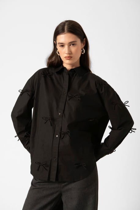 Overhemd met lang mouwen SLJoa Loose fit black - Image 2