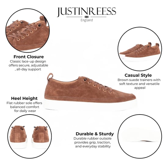 Justin Reess Heren Sneakers van bruin suède leer - Josh - Image 2