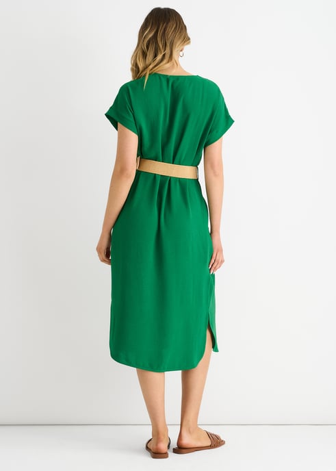 Groene luchtstroom oversized jurk met ceintuur - Image 4