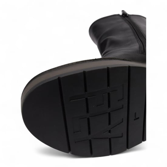 Fly London Dames Zwarte RENO053FLY Leren Enkellaarsjes met Rits en Platform Comfort - Image 5