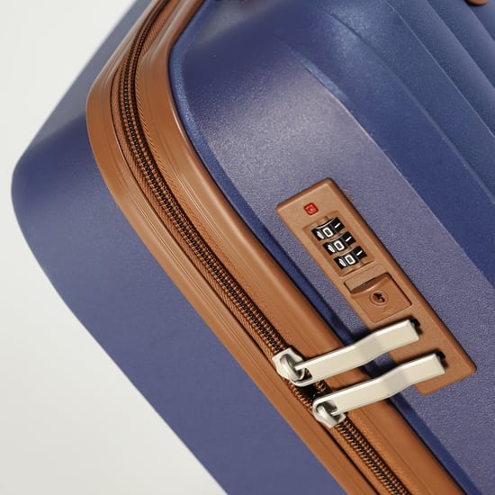 Harde schaal marineblauwe sterke koffer met 8 wielen, handbagage, vakantiekoffer - Image 6