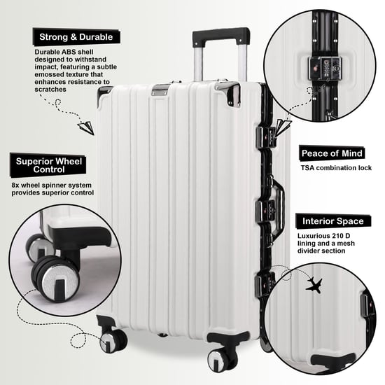 Robuuste harde koffer voor in de cabine 36 x 24 x 56 cm Bagage Geschikt voor Easyjet, Ryanair, Wizzair - Image 3