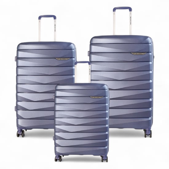 Harde TSA-kofferset met rookblauwe, sterke schaal, 8-wielige handbagage, vakantiekoffer - Image 1
