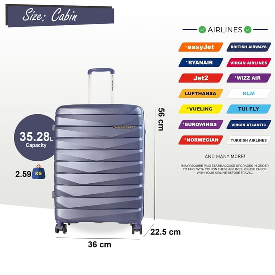 Harde koffer PP-bagagekoffer Geschikt voor Easyjet, Ryanair - Image 2