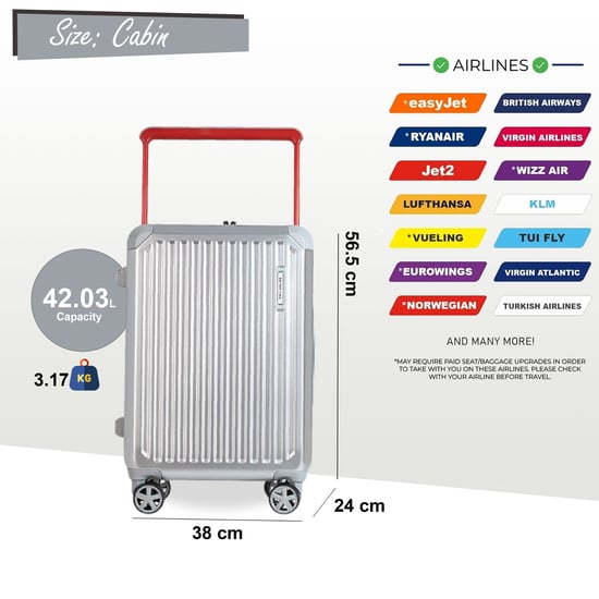 Harde schaal zilveren Rimowa geïnspireerde TSA handbagage koffer duurzame spinner handbagage - Image 2