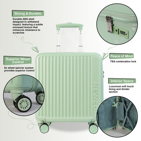Harde koffer voor handbagage 44 x 22 x 38 cm Groen TSA Veilige bagagekoffer Geschikt voor Easyjet, Ryanair - Image 3
