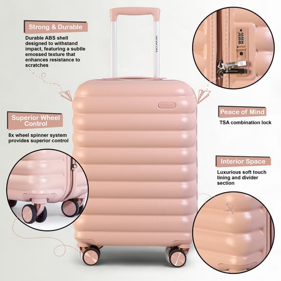 Harde koffer 37 x 22 x 55 cm Roze TSA-veilige bagagekoffer Geschikt voor Easyjet, Ryanair - Image 3