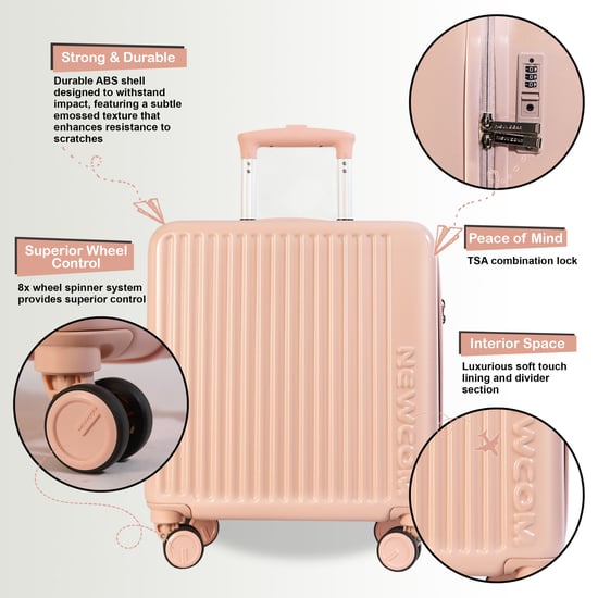 Harde koffer 44 x 22 x 38 cm Roze TSA-veilige bagagekoffer Geschikt voor Easyjet, Ryanair - Image 3