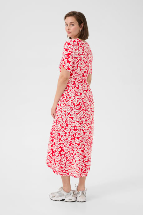 Jurk KAbeathe A-shape white red - Image 3