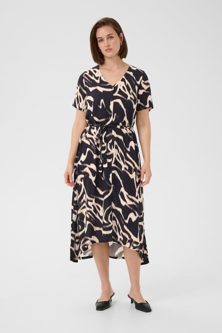 Jurk KAbeathe A-shape black offwhite - Image 1