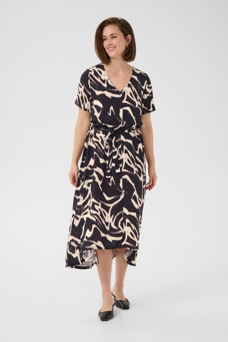 Jurk KAbeathe A-shape black offwhite - Image 2