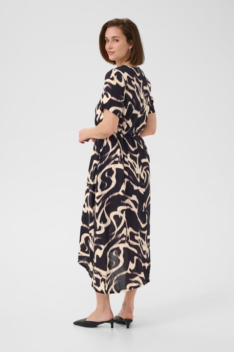 Jurk KAbeathe A-shape black offwhite - Image 3