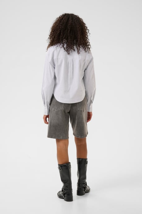 Overhemd met lang mouwen KAosita Loose fit white black - Image 2