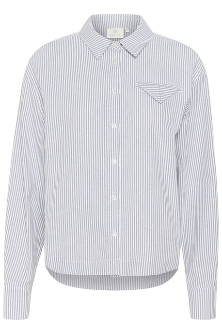 Overhemd met lang mouwen KAosita Loose fit white black - Image 4