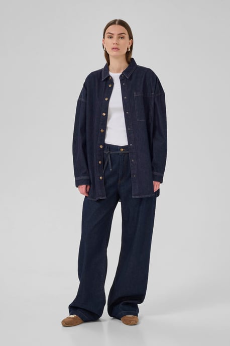 Shirt met lange mouwen MaloMW Box fit dark blue - Image 1