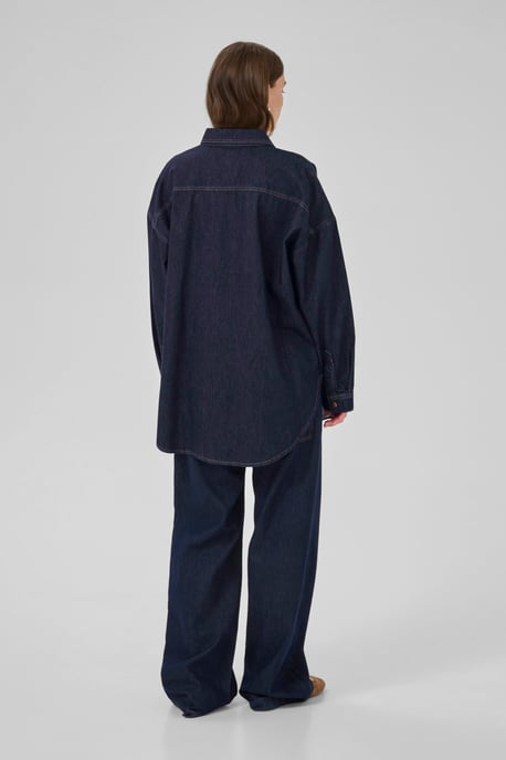 Shirt met lange mouwen MaloMW Box fit dark blue - Image 2